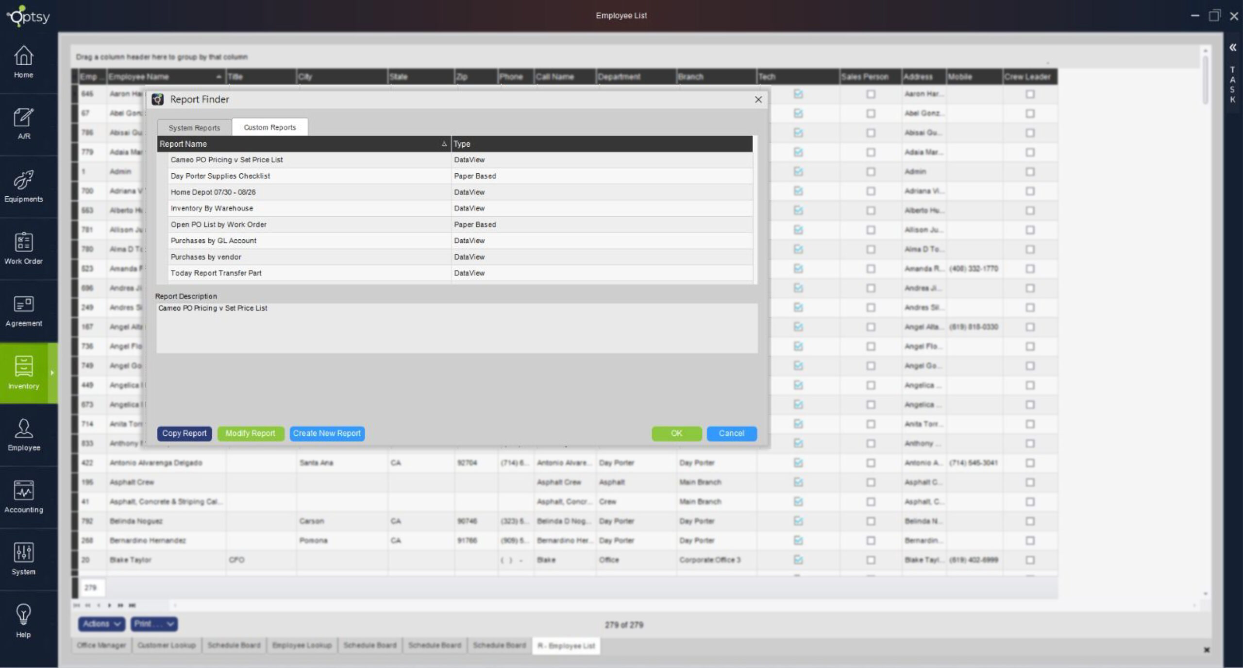 field service software reports
