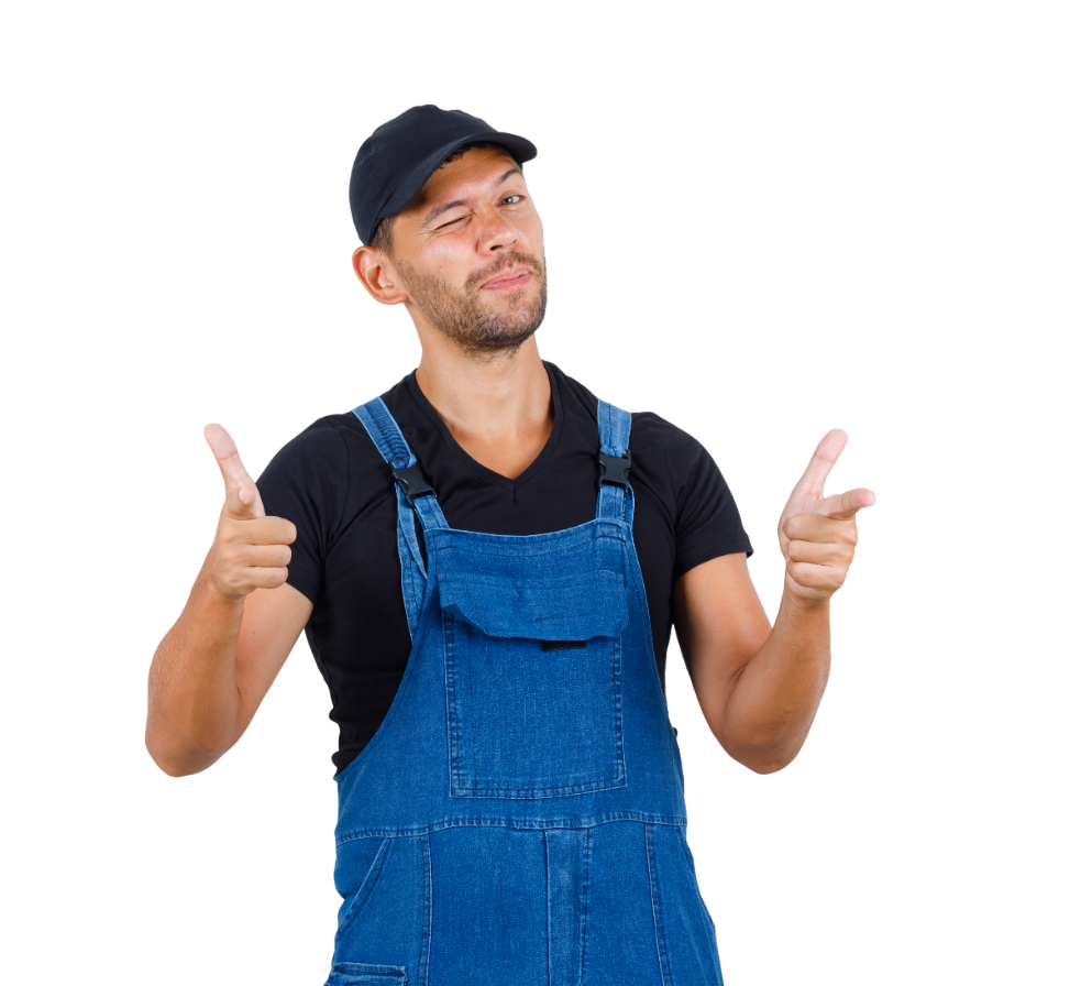 young-loader-showing-gun-gesture-winking-eye-uniform-front-view-Photoroom