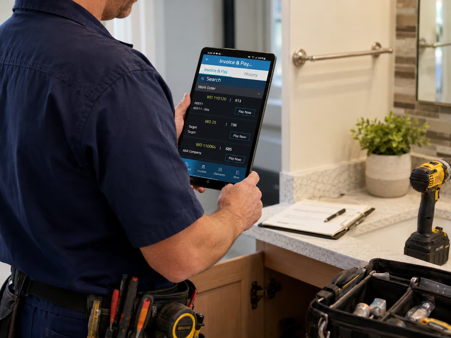 Optsy Invoice and Payment with Handyman