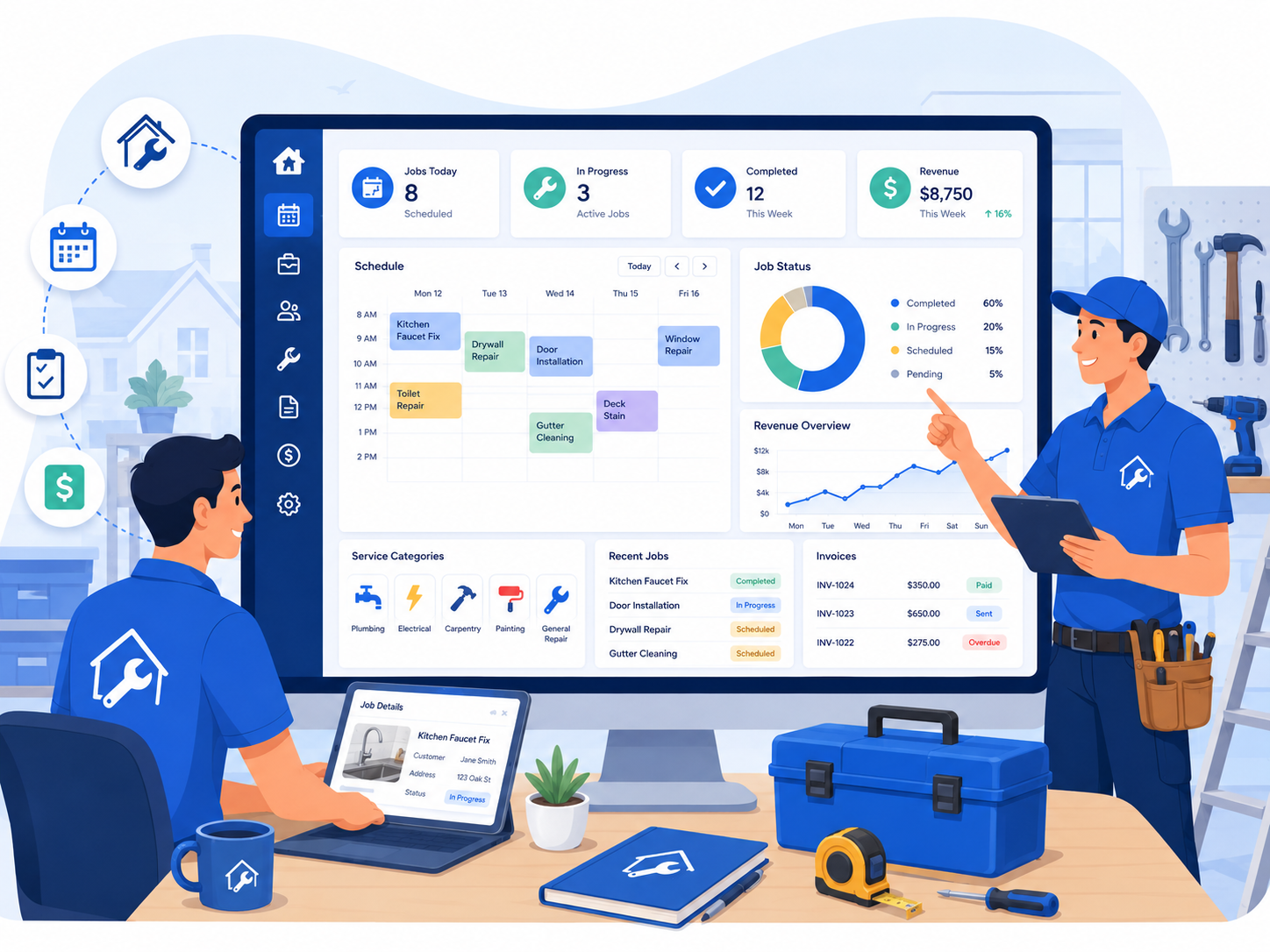 reporting and analytics for handyman