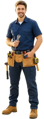 Handyman with tools ready to work